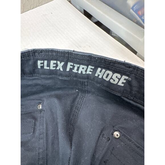 Duluth Trading Company Flex Fire Hose Black Cargo Work Pants Men’s Size 40x34 - Picture 6 of 6